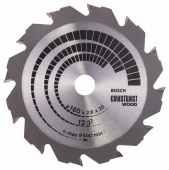 Пильный диск Construct Wood 160 x 20/16 x 2,6 mm, 12 2608640630