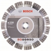 Алмазный отрезной круг для болгарки по бетону БОШ  Best (лучший) for Concrete 230 x 22,23 x 2,4 x 15 mm 2608602655