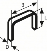 Скобы для мебельных степлеров Bosch (Бош) и др., тип 53 11,4 x 0,74 x 10 mm 2609200216 (2.609.200.216)